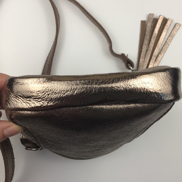 NWOT Borse in Pelle Italian Leather Gold Bag - Picture 10 of 16